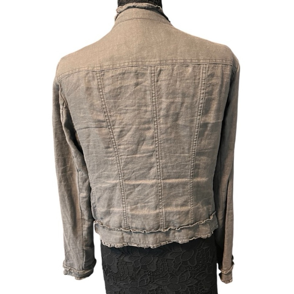 INC International Concepts Jacket Grey Linen - EUC - Picture 3 of 4